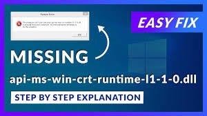 Fix api-ms-win-crt-runtimel-1-1-0.dll error