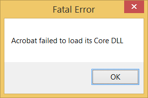 Fix core.dll error